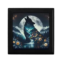 Howling Wolf | Full Moon Ai Art Gift Box