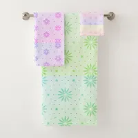 Patterned Bath Towel Set