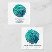 Watercolor Pentagram Business Card