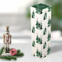 Rustic Modern Christmas Trees Wine Box