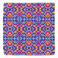 Colorful Modern Trendy Mosaic Geometric Pattern Bandana