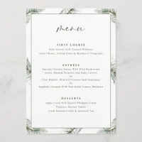 Evergreen Pine Tree Holiday Christmas Menu