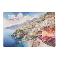 Amalfi Coast Italy Watercolor Sketch  | Placemat