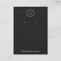 Black Customizable Earring Jewelry Display Cards