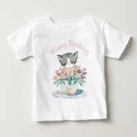 Cute Kitten | Happy Birthday Daughter Baby T-Shirt