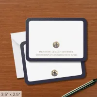 Professional Gold Logo Business Note Card