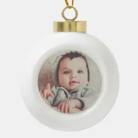 Baby Photo Round Ball Ornament