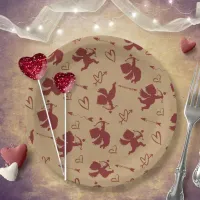 Cupids Arrows and Hearts ID630 Paper Plates