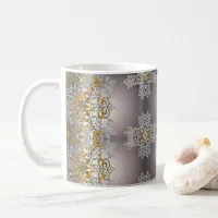 Gold and Sliver Lacy  Coffee Mug