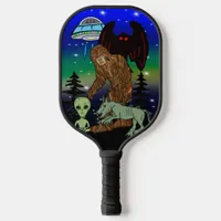 Cryptid Big Foot Alien Mothman UFO Chupacabra Pickleball Paddle