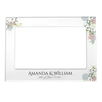 Finely flourished wedding magnetic frame