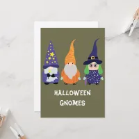 Wizard Pumpkin Witch Halloween Gnomes Holiday Invitation