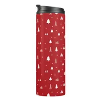 Christmas Trees and Snowflakes Thermal Tumbler