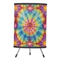 Tie Dye Spiral in Magenta Tripod Lamp