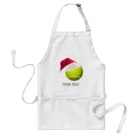 Christmas Tennis Ball Santa Hat Adult Apron