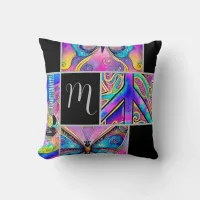 Patchwork Vintage Retro Design 16 inch   Throw Pillow