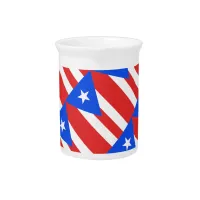 Puerto Rico Flag Beverage Pitcher