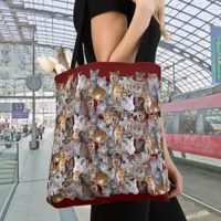 Cats meeting point tote bag