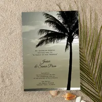 Palm Tree Silhouette Beach Junior / Senior Prom Invitation