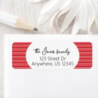 Christmas Stripes Return Address Labels