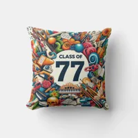 Arts high school class of 77 throw pillow