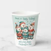 Cute Polar Bears Sing Have a Very Beary Christmas! Paper Cups