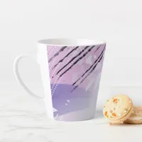 Trendy Modern abstract floral Latte Mug