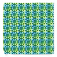 Bandana - Blue and Green Quilt Pattern