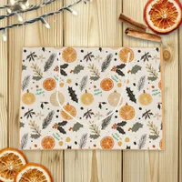 Pretty Orange Slices and Pine Christmas Large Gift Bag