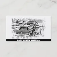 *~* Subdued Snow Removal  Plow PatrioticTruck AP74 Business Card