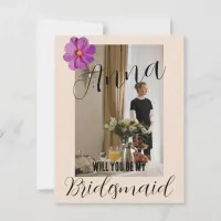 Simple minimalist modern bridesmaid cards