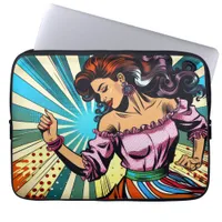 Pretty Woman Dancing Salsa Pop Art Laptop Sleeve