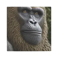 Gorilla, Bigfoot or Sasquatch Close up of Face Metal Print