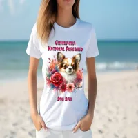 Floral Chihuahua A Petite Canine Blooms T-Shirt