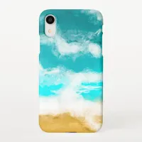 Turquoise Ocean Waves Hitting the Sand  iPhone XR Case