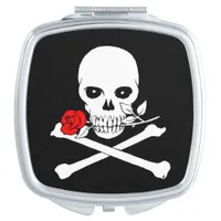 Jolly Roger (Rose) Compact Mirror