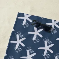 Modern Starfish Coastal  Beach Towel