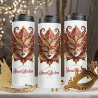 Masquerade Motif Sweet 16 Red Gold ID1032 Thermal Tumbler