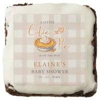 Little Cutie Pie Pumpkin Pie Fall Baby Shower Brownie