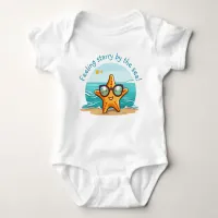 Sea Adventure | Cute Starfish with Sunglasses Baby Bodysuit