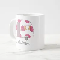 Personalized Retro Design Caravan Owner Jumbo Mugs