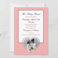 Couple's Minimalist Photo Elegant Wedding Invitati Invitation