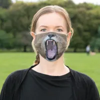 African Mountain Lion Growling, ZKOA Protection Adult Cloth Face Mask