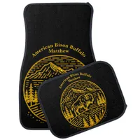 Bison at Sunset in Mountain Landscape Car Floor Mat