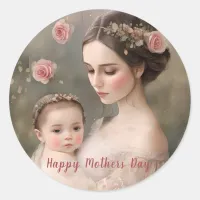 Mother and Child Mothers Day Sticker