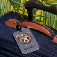 Hippie Bear I Luggage Tag