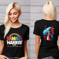 "Kamala Harris" Vibrant Rainbow Tri-Blend Shirt