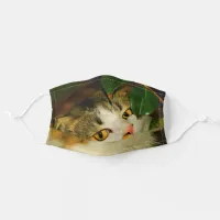 Whimsical The Cat and the Camellia Adult Cloth Face Mask