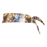 Vintage Santa and a Puppy Christmas Tie Headband