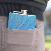 I'm blue - cool feather design  flask